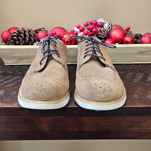 Blake McKay Men's Carson Wingtip Oxford Shoes, Tan, Sz 11.5 - Picture 4 of 16